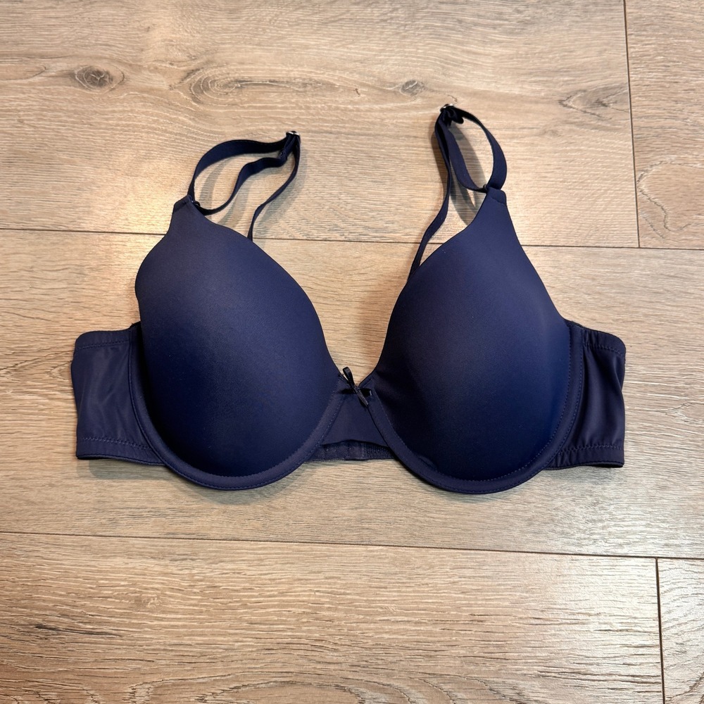 Maidenform Navy Blue Underwire‎ T Shirt Everyday Bra Size 40C
